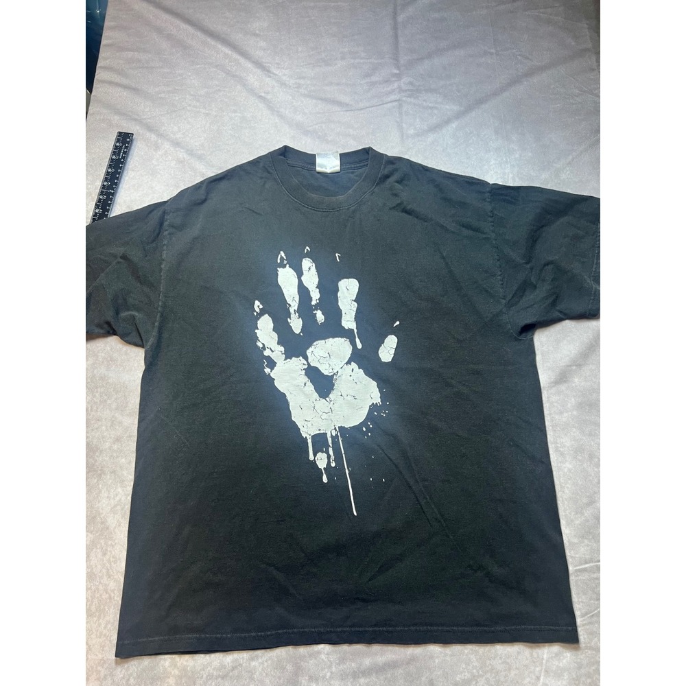 Lord of the Rings Online Rise of Isengard T-Shirt Mens XL Black White Hand 2011